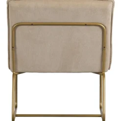 Fauteuils-WOOOD Fie Fauteuil - Ribstof - Zand - 77x64x71