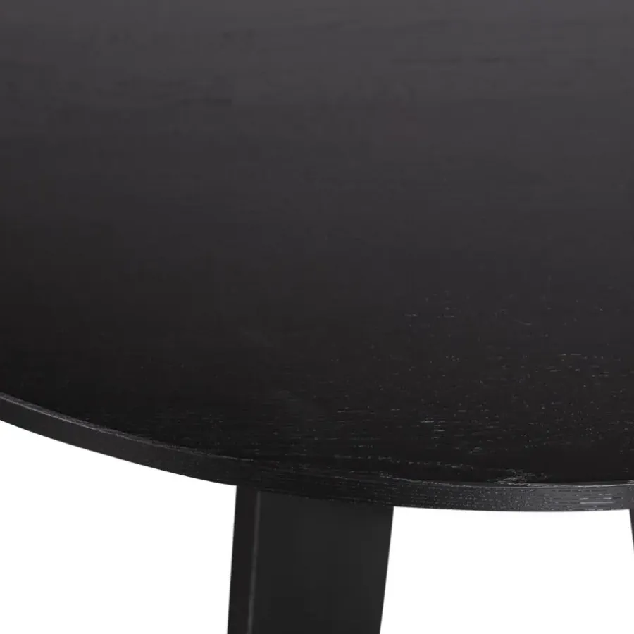 WOOOD Fries Eettafel - Eiken - Blacknight - 75x129x129