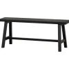 WOOOD Imme Bankje - Grenen - Zwart - 45x110x35