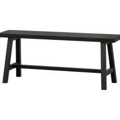 WOOOD Imme Bankje - Grenen - Zwart - 45x110x35