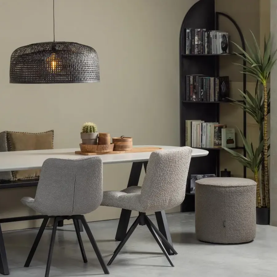 WOOOD Imme Bankje - Grenen - Zwart - 45x110x35