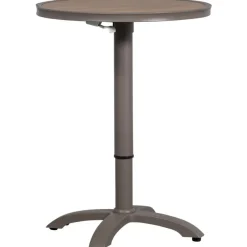WOOOD Jeppe Hoogte Verstelbare Tuin Bartafel - Aluminium - Bruin/Grijs