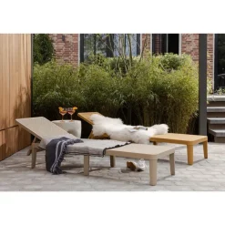Ligbedden-WOOOD Jinte Ligbed Tuin - Kunststof - Zand - 29x55x191