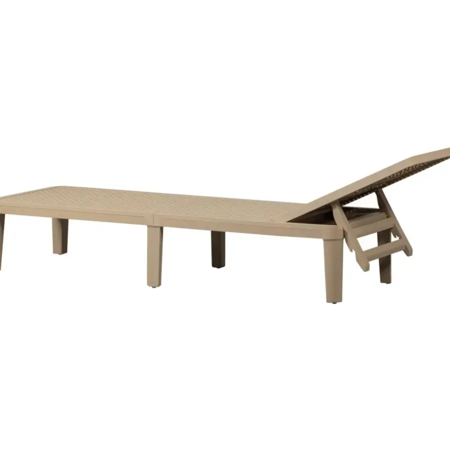 Ligbedden-WOOOD Jinte Ligbed Tuin - Kunststof - Zand - 29x55x191