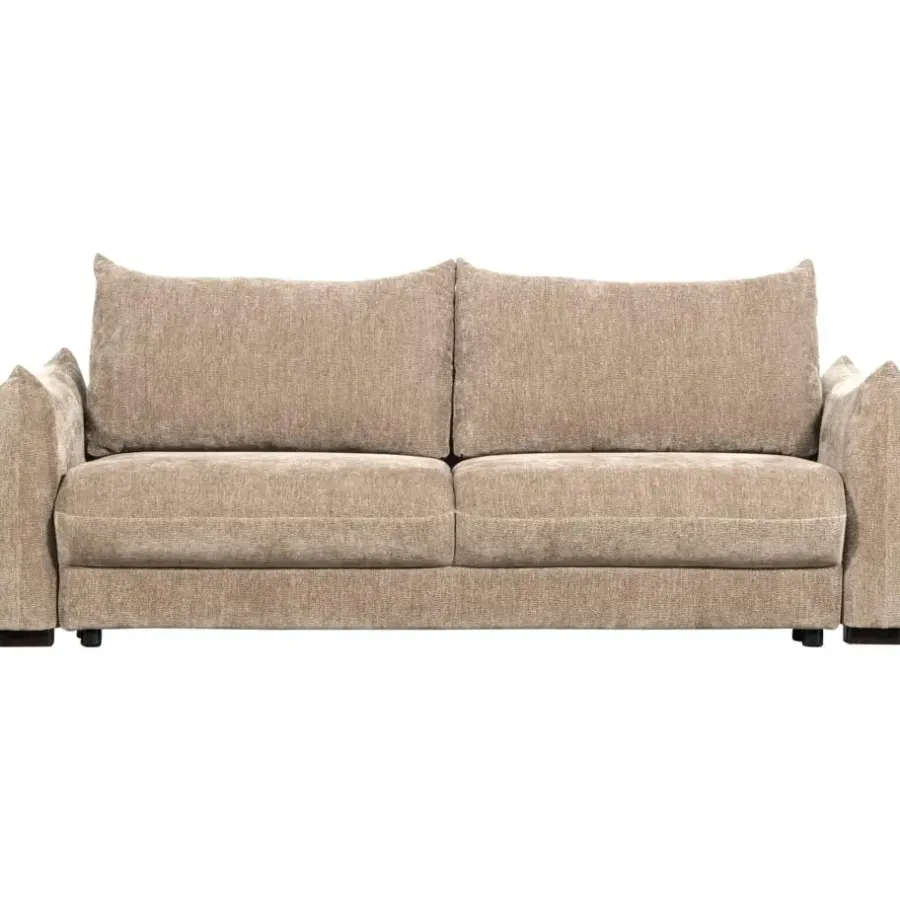 WOOOD Jonne 3-Zits Slaapbank - Chennile - Naturel - 92x233x105