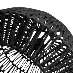 Hanglampen-WOOOD Kace Hanglamp - Jute - Zwart - 26x45x45