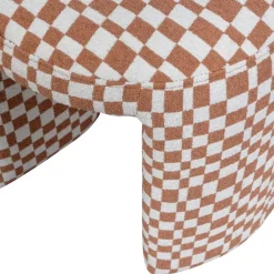 Krukjes-WOOOD krukje Charlie - Polyester - Ruitjes - Oranje