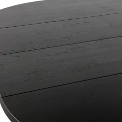 WOOOD Lange Jan Uitschuifbare Eettafel - Eiken - Zwart - 75x120x120