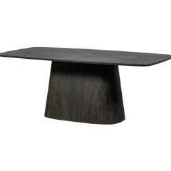 Rechthoekige Eettafels-WOOOD Leah Eettafel - MDF - Donkerbruin - 76x200x105