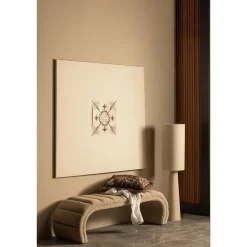 BePureHome WOOOD Loft Vloerlamp - Metaal/Bouclé - Naturel - 130xØ30 cm