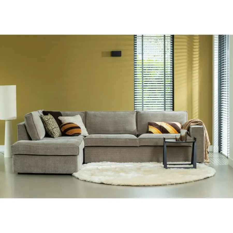 BePureHome WOOOD Loft Vloerlamp - Metaal/Bouclé - Naturel - 130xØ30 cm