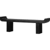 Bankjes-WOOOD Lox Bankje - Hout - Zwart - 35x183x53