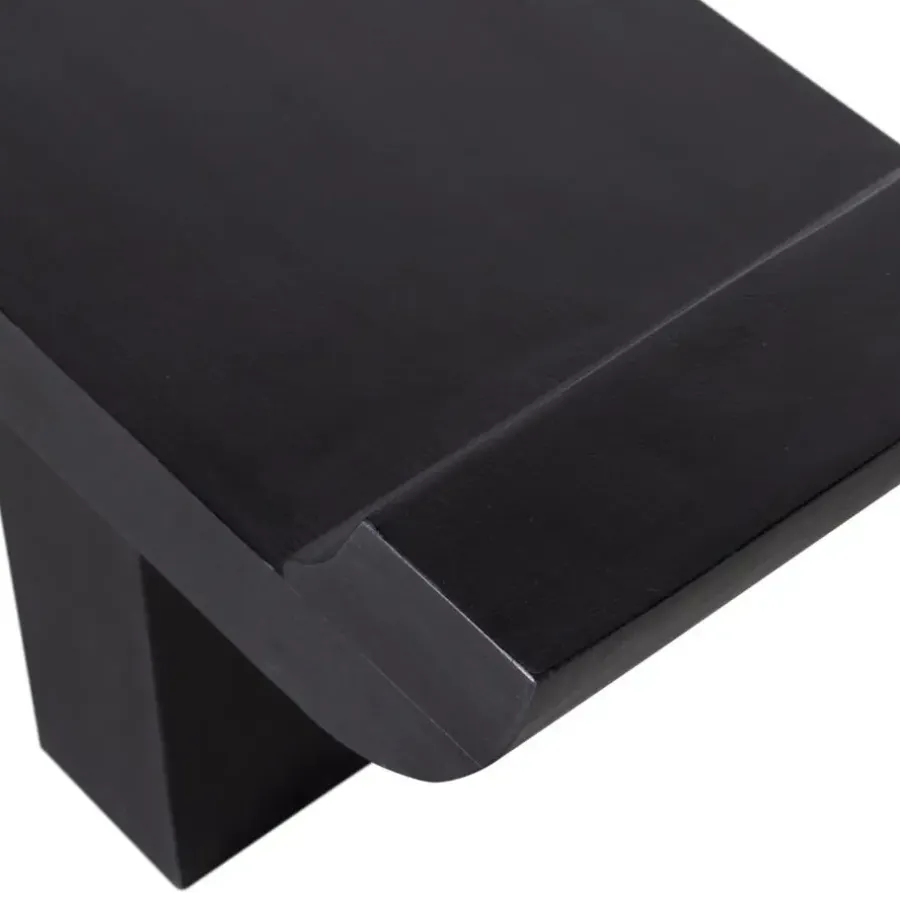 Bankjes-WOOOD Lox Bankje - Hout - Zwart - 35x183x53