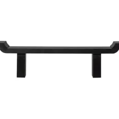 Bankjes-WOOOD Lox Bankje - Hout - Zwart - 35x183x53