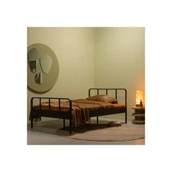 1-Persoons Bedden-WOOOD Mees Twijfelaar - Metaal - Zwart - 90X208X125