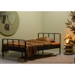1-Persoons Bedden-WOOOD Mees Twijfelaar - Metaal - Zwart - 90X208X125
