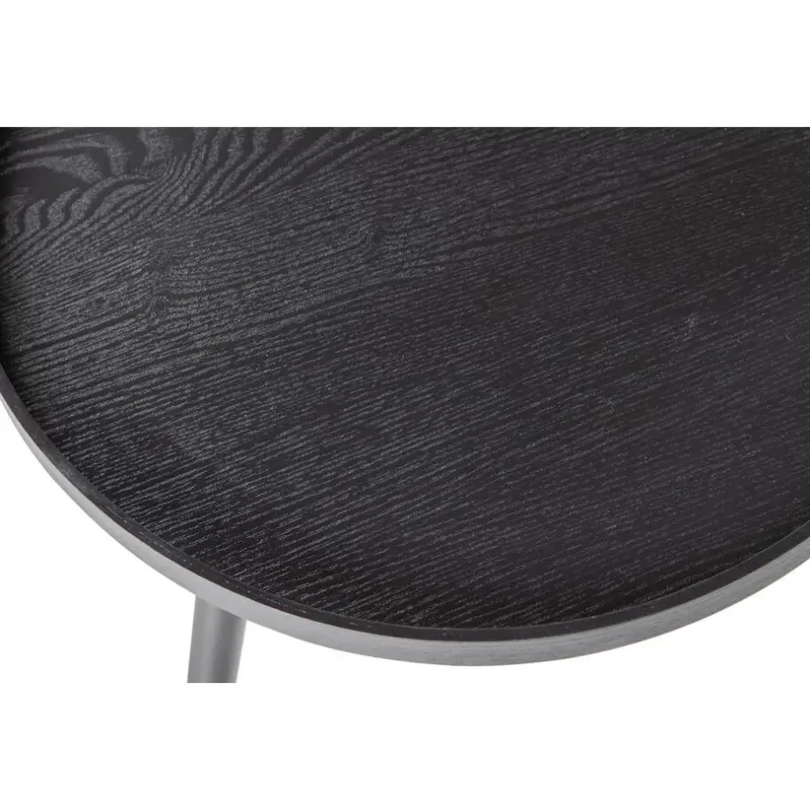 Bijzettafels-WOOOD Mesa Bijzettafel M - Hout - Zwart - 45x45x45