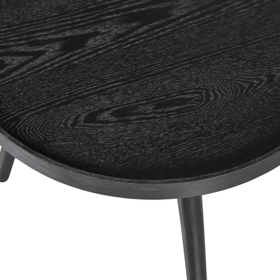 Bijzettafels-WOOOD Mesa Bijzettafel M - Hout - Zwart - 45x45x45