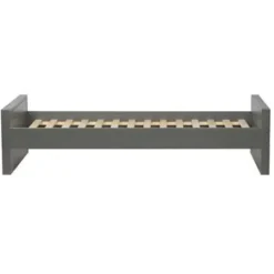 1-Persoons Bedden-WOOOD Morris Bed Excl Lade - Grenen - Leem - 214x53x95