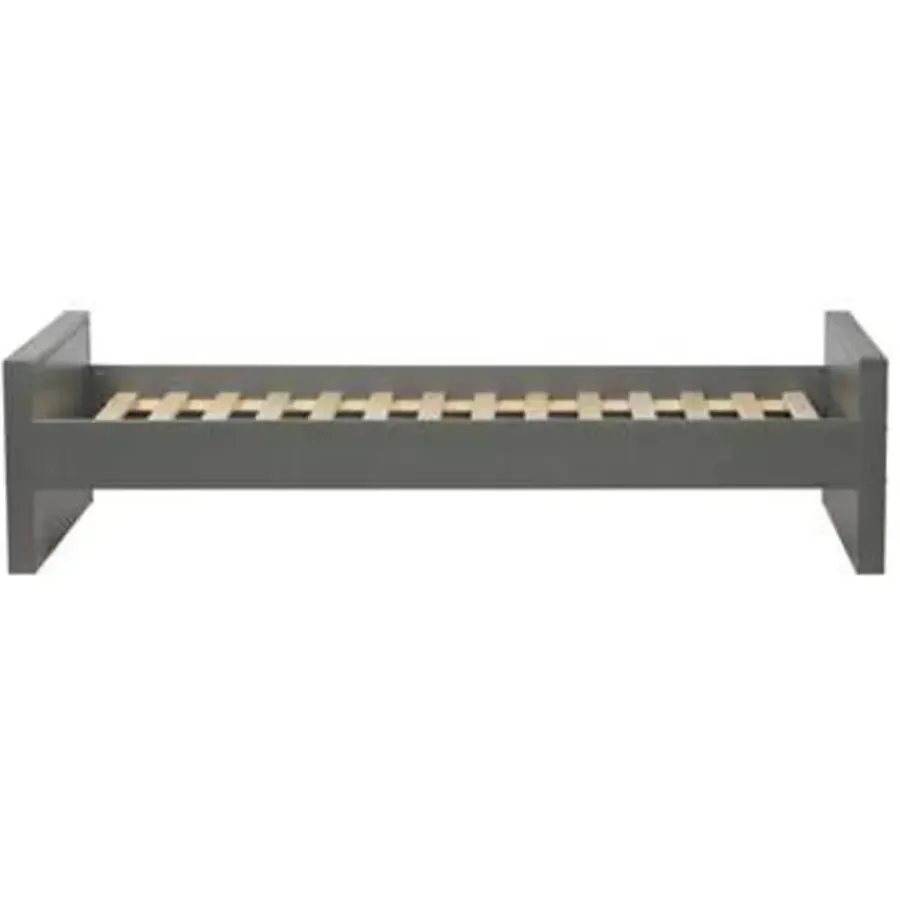 1-Persoons Bedden-WOOOD Morris Bed Excl Lade - Grenen - Leem - 214x53x95