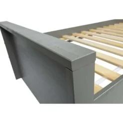 1-Persoons Bedden-WOOOD Morris Bed Excl Lade - Grenen - Leem - 214x53x95