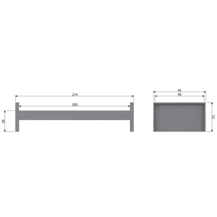 1-Persoons Bedden-WOOOD Morris Bed Incl. Bedlade/Lattenrol - Grenen - Leem - 90x200