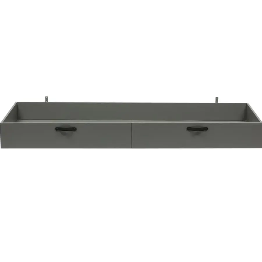 1-Persoons Bedden-WOOOD Morris Bed Incl. Bedlade/Lattenrol - Grenen - Leem - 90x200