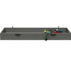 1-Persoons Bedden-WOOOD Morris Bed Incl. Bedlade/Lattenrol - Grenen - Leem - 90x200