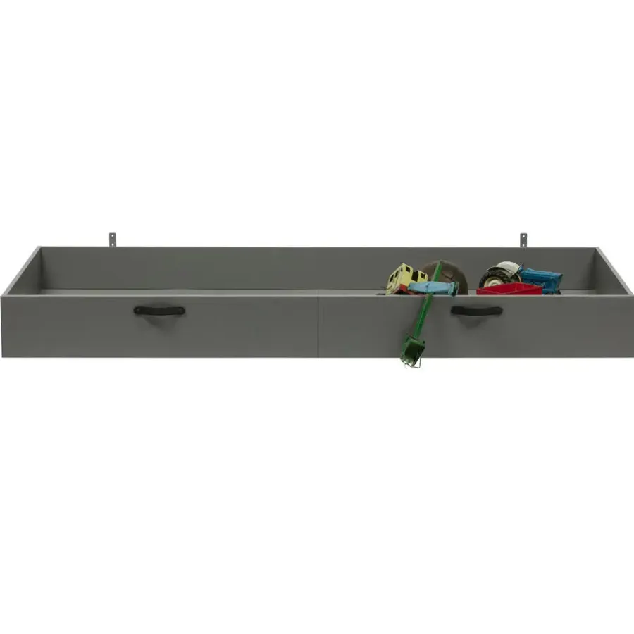 1-Persoons Bedden-WOOOD Morris Bed Incl. Bedlade/Lattenrol - Grenen - Leem - 90x200