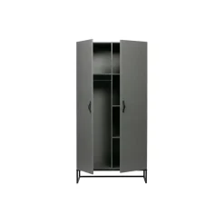 Kledingkasten|Kledingkasten-WOOOD Morris Kast - Grenen - Leem - 195x100x53
