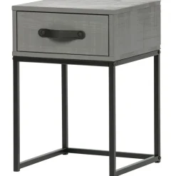 WOOOD Morris Nachtkast - Grenen - Leem - 52x35x35