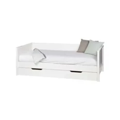 WOOOD Nikki Bedbank Excl Lade - Grenen - Wit - 100x73x208