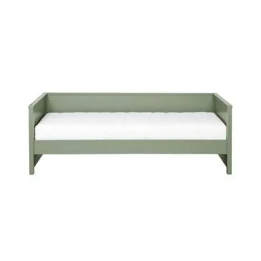 1-Persoons Bedden-WOOOD Nikki Bedbank Excl Lade - Grenen - Jadegroen - 73x208x100