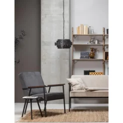 Bijzettafels-WOOOD Nila Bijzettafels - Hout - Zwart - Set van 2