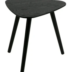 Bijzettafels-WOOOD Nila Bijzettafels - Hout - Zwart - Set van 2