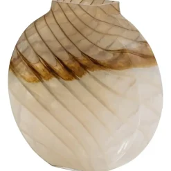 Vazen-WOOOD Norbert Vaas - Handgevormd - Glas - Bruin - 26x25x8