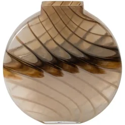 Vazen-WOOOD Norbert Vaas - Handgevormd - Glas - Bruin - 26x25x8