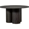 Ronde Eettafels-WOOOD Oona Eettafel - MDF - Donkerbruin - 75x140x140