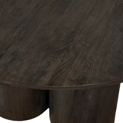 Ronde Eettafels-WOOOD Oona Eettafel - MDF - Donkerbruin - 75x140x140