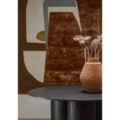 Ronde Eettafels-WOOOD Oona Eettafel - MDF - Donkerbruin - 75x140x140