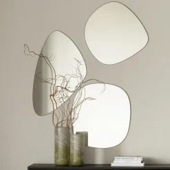 Spiegels-WOOOD Philou Spiegel - Glas/Metaal - Zwart - 60x59x0,5