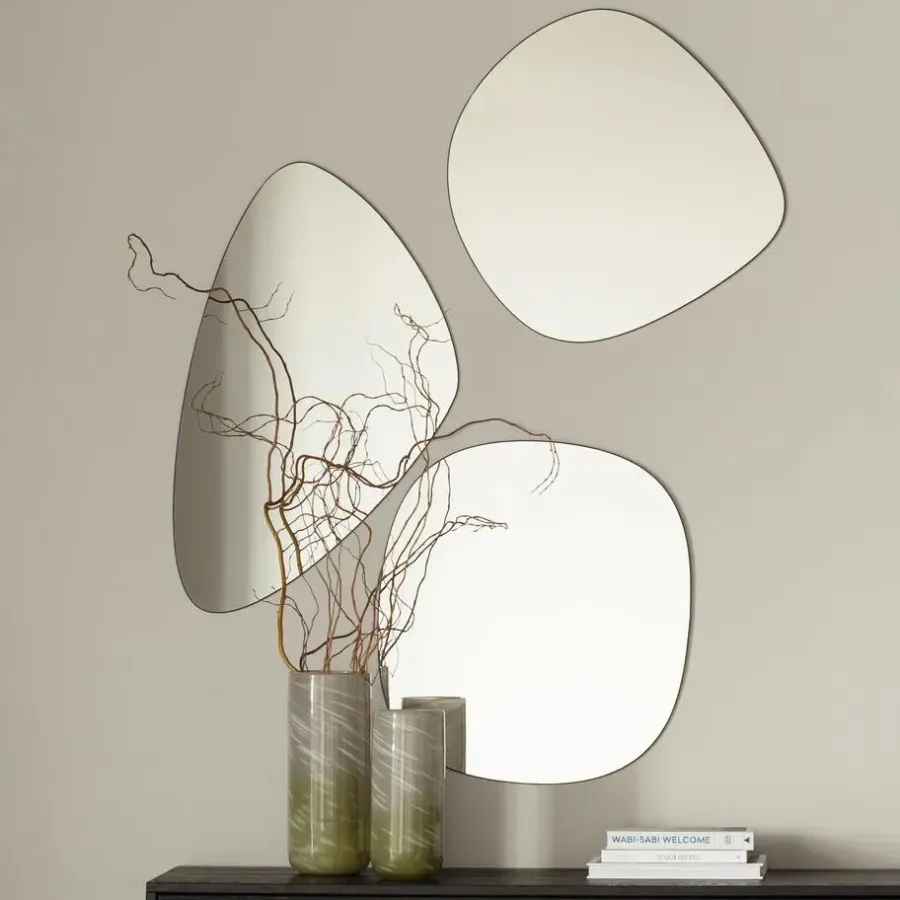 Spiegels-WOOOD Philou Spiegel - Glas/Metaal - Zwart - 60x59x0,5
