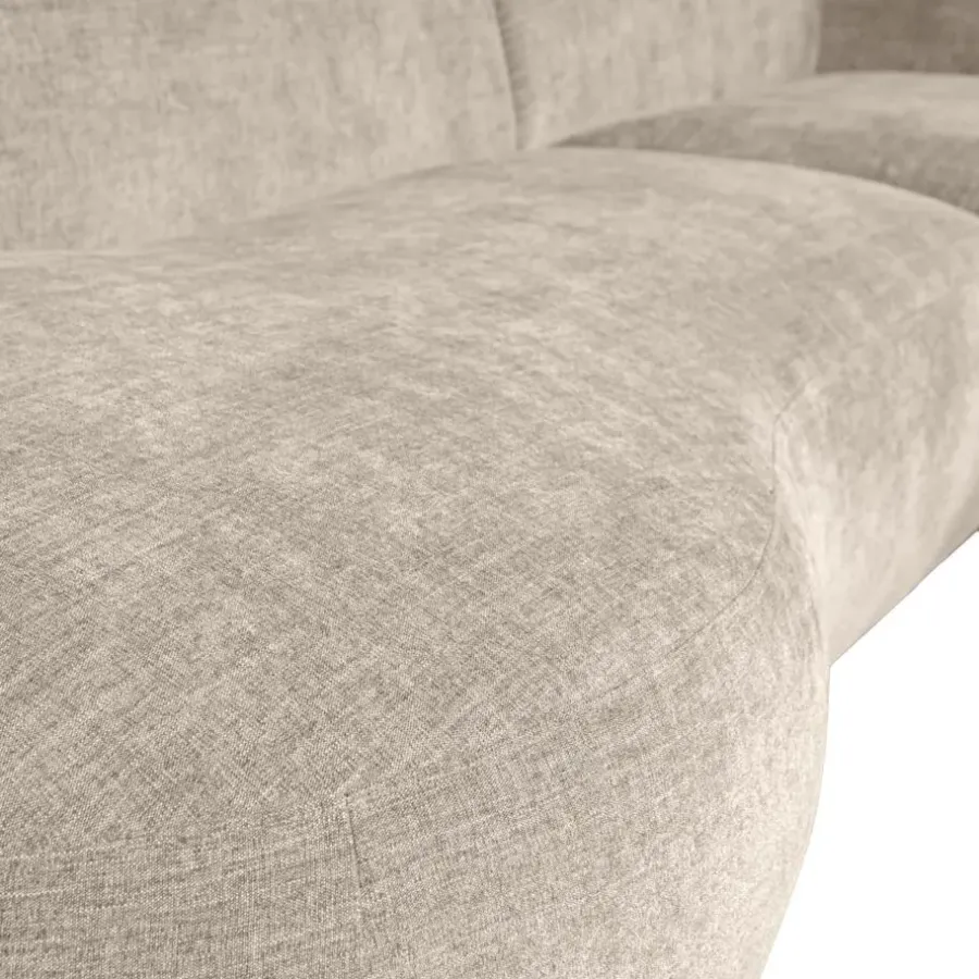 3,5 En 4-Zits Banken-WOOOD Polly Chaise Longue - Polyester - Zand - 71x258x105/150