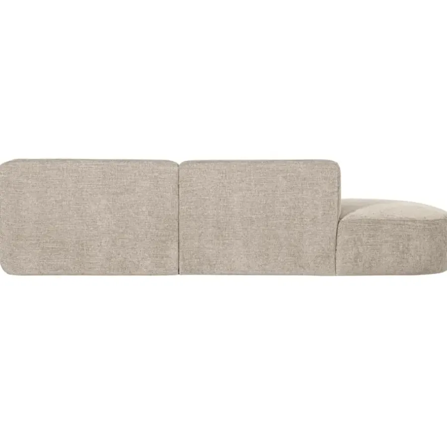 3,5 En 4-Zits Banken-WOOOD Polly Chaise Longue - Polyester - Zand - 71x258x105/150