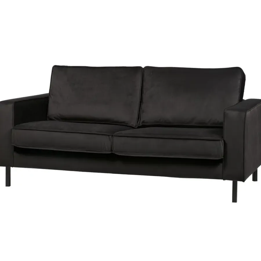 WOOOD Robin 2,5-Zits Bank - Fluweel - Grijs - 80x180x93