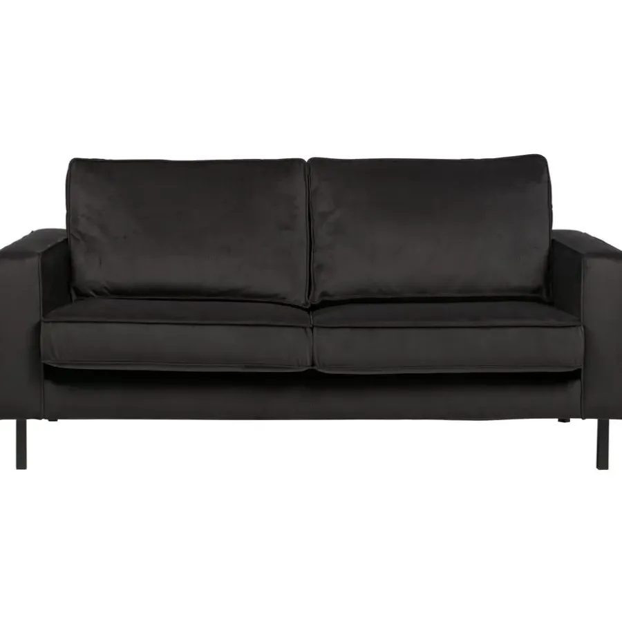 WOOOD Robin 2,5-Zits Bank - Fluweel - Grijs - 80x180x93