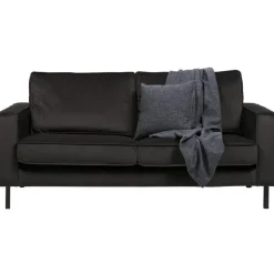 WOOOD Robin 2,5-Zits Bank - Fluweel - Grijs - 80x180x93