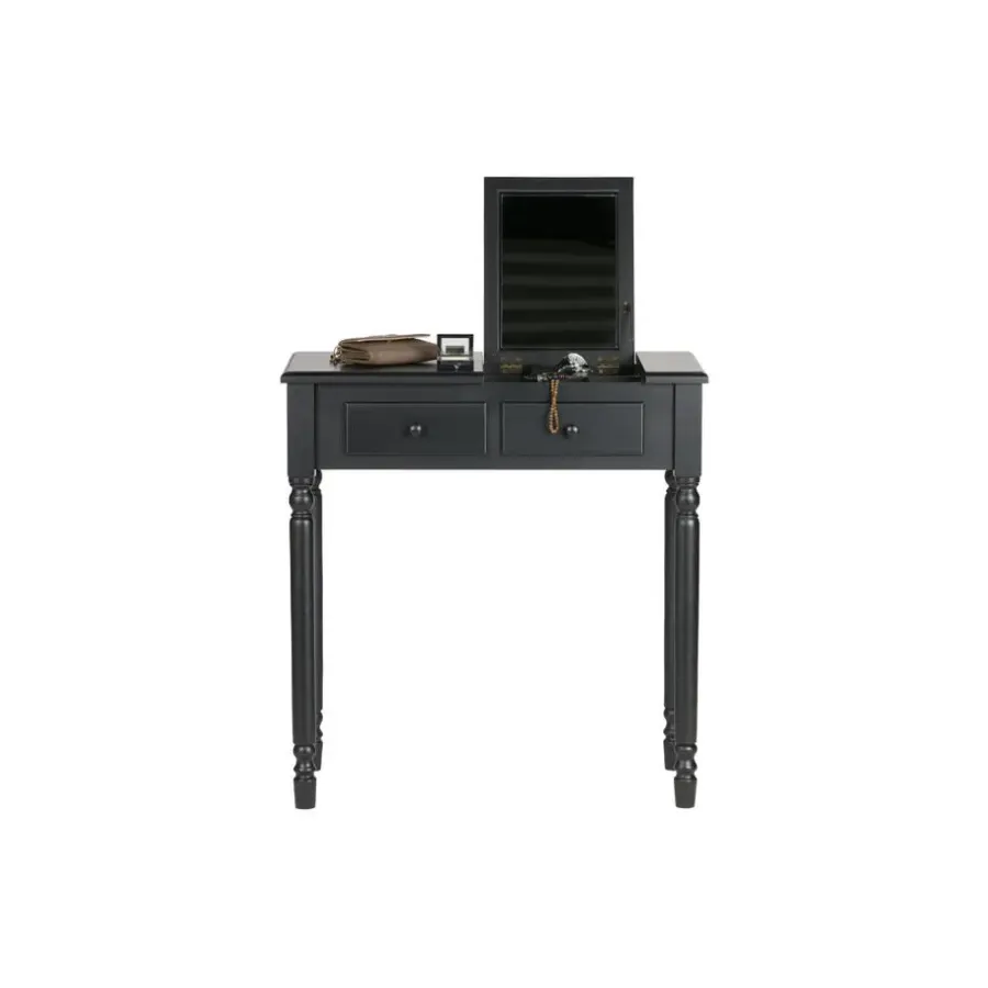 WOOOD Romy Hal/kaptafel - Hout - Zwart - 78x75x38