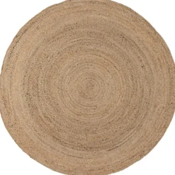 Jute Vloerkleden-WOOOD Ross Vloerkleed - Jute - Naturel - 1x150x150