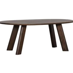 Ovale Eettafels-WOOOD Roundly Eetkamertafel - Mangohout - Walnoot - 76x200x100